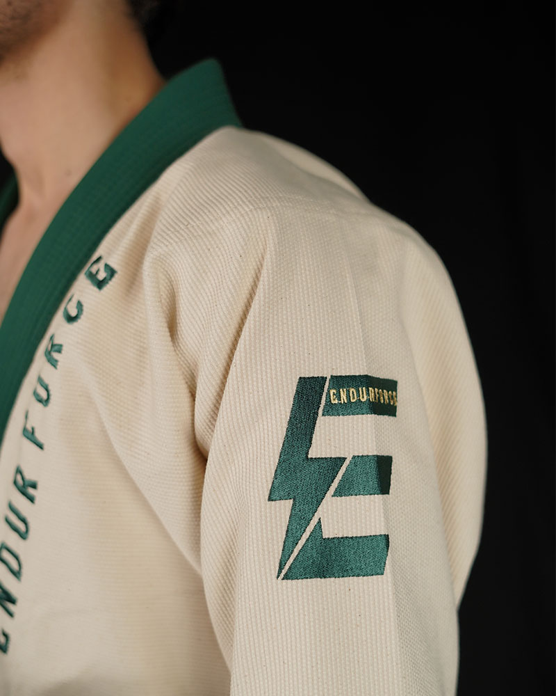 OFF WHITE & GREEN BJJ GI - Image 3