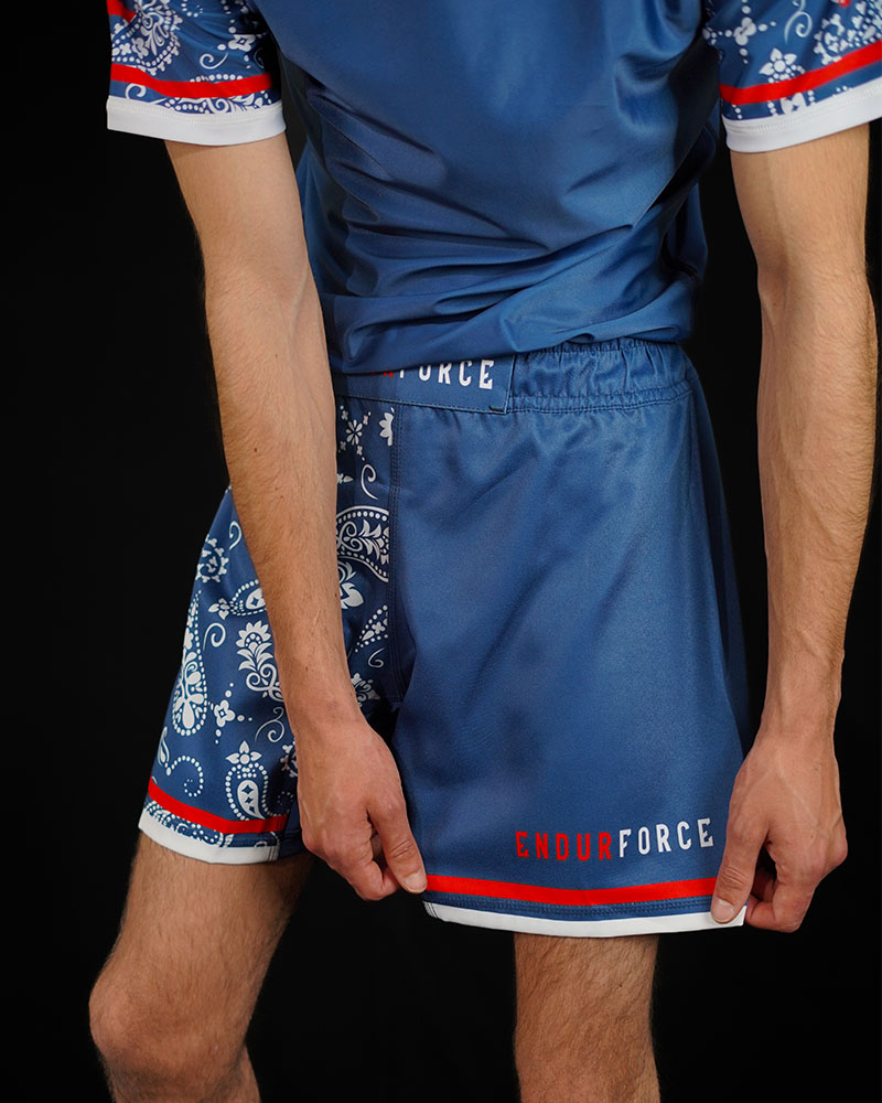 PAISLEY NAVY GRAPPLING SHORTS - Image 4