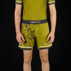 PAISLEY OD GREEN GRAPPLING SHORTS