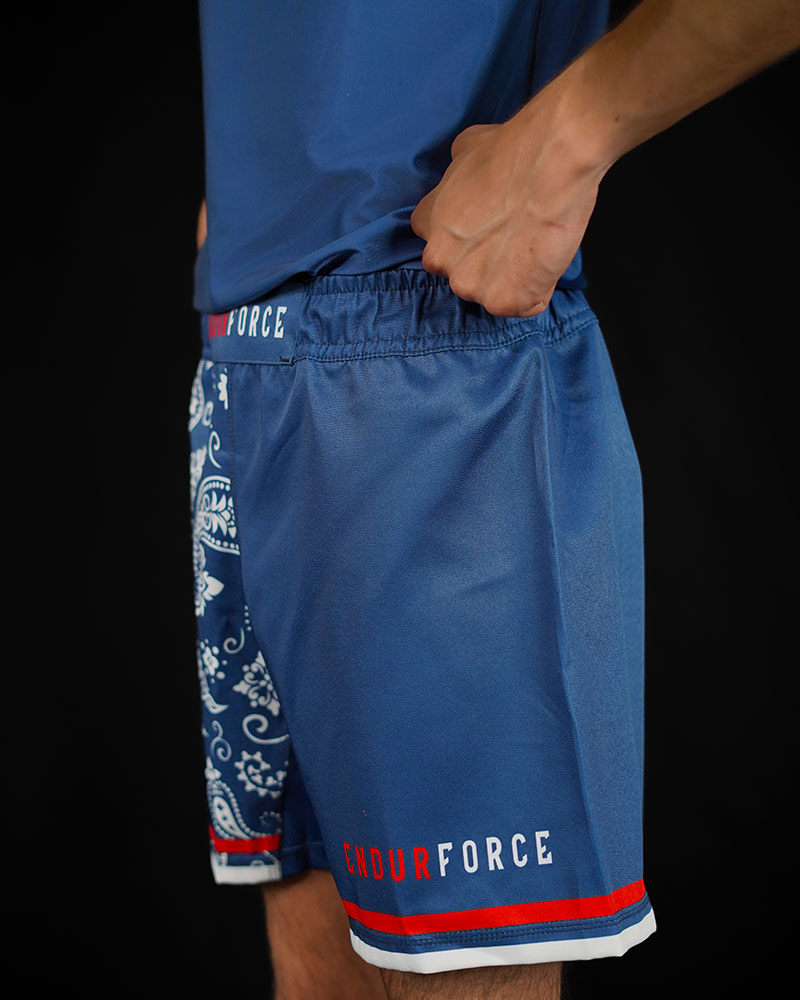 PAISLEY NAVY GRAPPLING SHORTS - Image 6