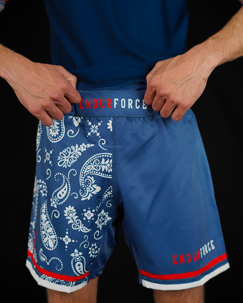 PAISLEY NAVY GRAPPLING SHORTS - Image 2